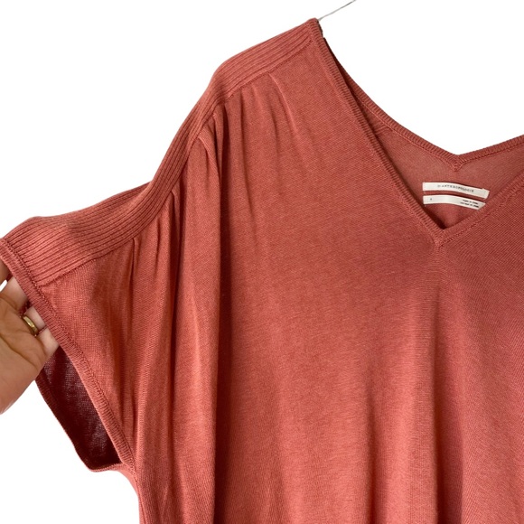 Anthropologie Women Lightweight Dolman Sweater Oversized Rust Brown Small - Picture 4 of 8
